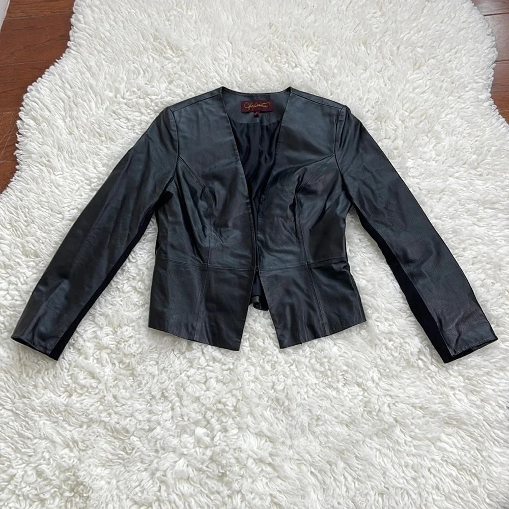 Hal Rubenstein Black Leather Jacket